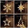 Hanging Christmas Window Lights Suction Cup Design Sucker Lamp  New Year Celebration