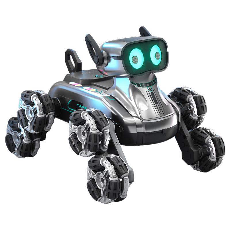 Eight-Wheel Remote Control Mechanical Dog Stunt Car - Gesture Sensing Off-Road Toy for Kids