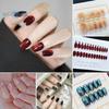 30Pcs Press On Nails - Elegant Chinese Style Bamboo Red Square, Short Glossy Nail Extension, Full Cover Salon Home Kit