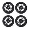 4PCS Rubber RC Racing Tires Car On Road Wheel Rim Fit For HSP HPI 9068‑6081 1/10