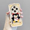 KEYSION Cartoon Cute Plush Embroidery Case for Redmi 14C with Lanyard Soft Silicone Shockproof Phone Cover for Xiaomi POCO C75