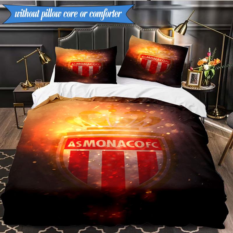 3PCS Monaco Monaco Printed Soft Bedding Set,Including 1pc Duvet Cover And 2pcs Pillowcases Perfect for Bedroom, Dormitory, Fan gift