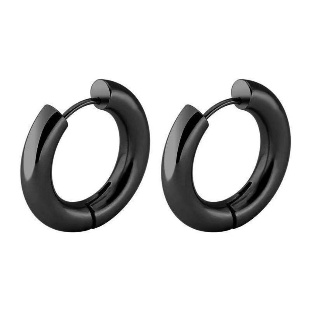 High Quality Stainless Steel Ear Buckle Men's and Women's Temperament Round Non-fading Jewelry