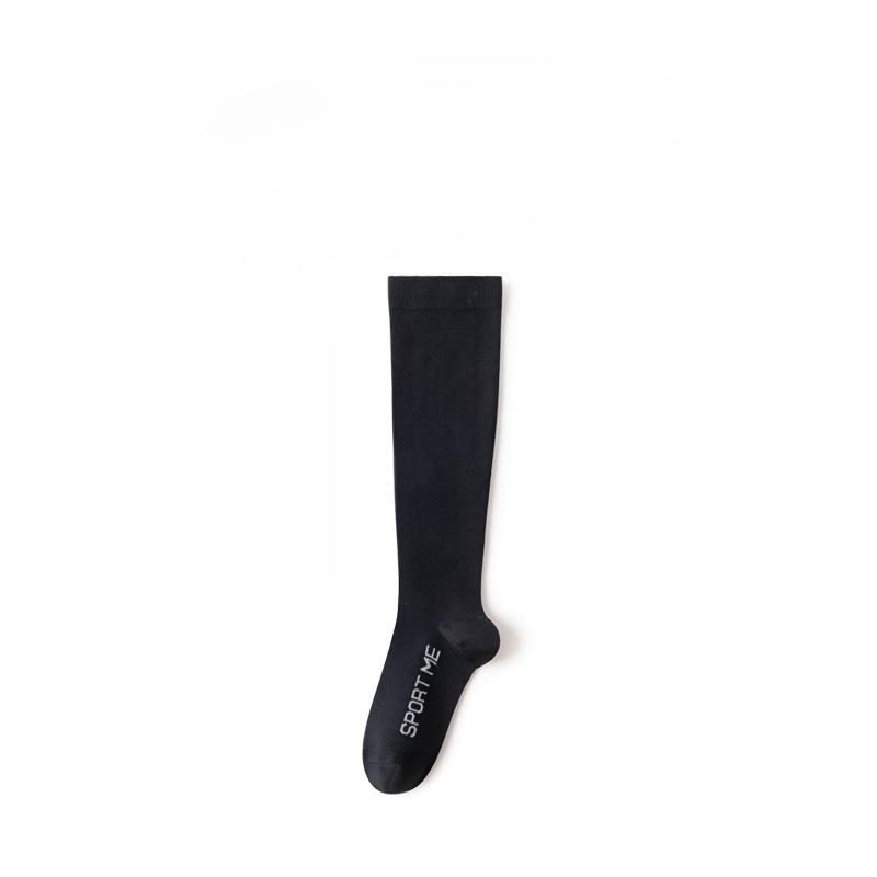Sports Muscle Compression Socks for Women's Fitness Running Skipping Rope Pressure Calf Socks Thin Breathable Long Tube Socks