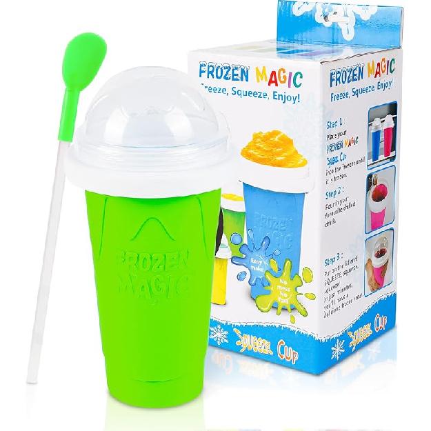 Slushie Maker Cup - TIK TOK Quick Frozen Magic Cup, Portable Double Layers Cool Slushee Maker For MilkShake,Juice,Ice Cream Make & More, Super Fun