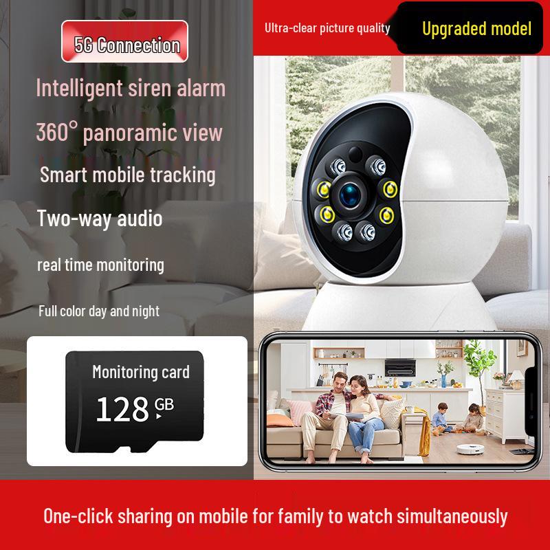 3MP Home Smart Surveillance Camera with 5G WiFi, App Remote Alarm, Dual-Band, and Two-Way Voice Intercom