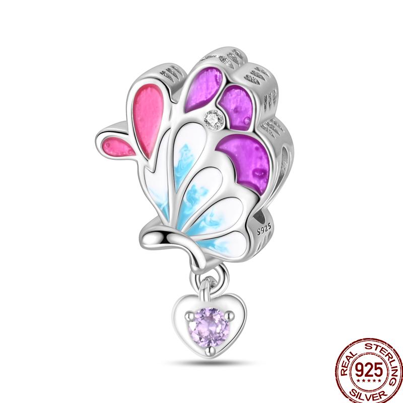 Медные пружинные бусины-подвески серии «Насекомые-бабочки», подарок, подходят для оригинального браслета 3 мм, сделай сам, на день рождения