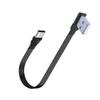 Плоский гибкий Г-образный 90 градусов USB Male на Type C Кабель для зарядки и передачи данных 10 Вт для мобильного телефона ноутбука