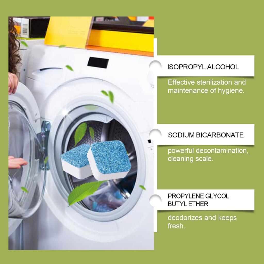 Washing Machine Tank Cleaning Agent Effervescent Tablets Fully Automatic Drum Type Effervescent Cleaning Tablets To Remove Stains