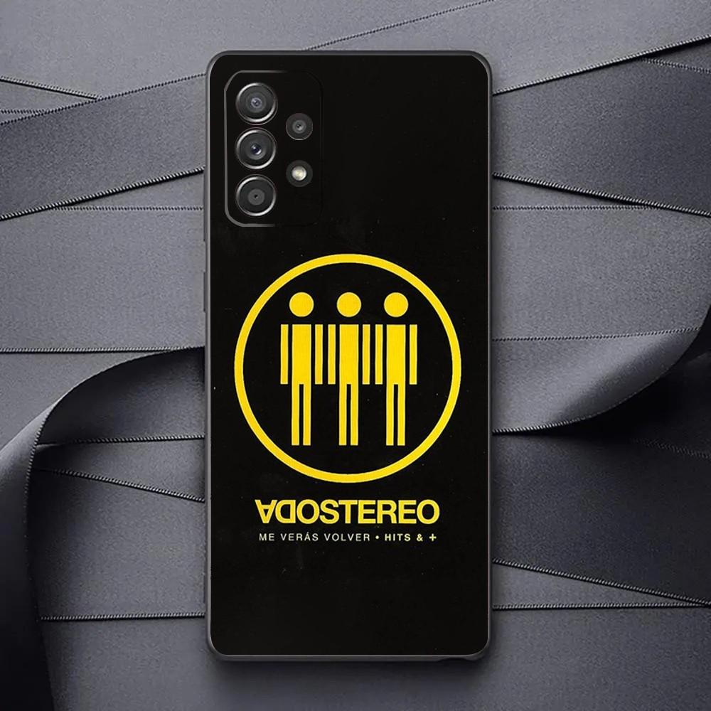 Band SODA S-STEREO Phone Case For Samsung Galaxy A13,A21s,A22,A31,A32,A52,A53,A71,A80,A91 Soft Black Phone Cover