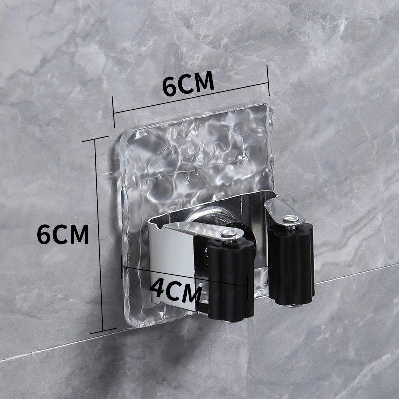 Настенные многоцелевые крючки, подставка для швабры, держатель для хранения швабры, зажим, самоклеящийся крючок для органайзера для швабры без перфорации для ванной комнаты