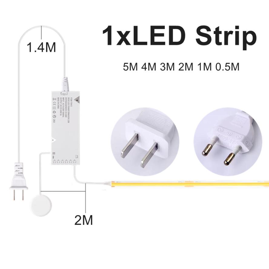 Sync Cabinet Light Smart Sensor Switch COB Mirror LED Strip Power Supply Kitchen Pantry Showcase Bedroom Closet Backlight Lamp