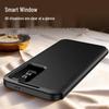 Кожаный чехол Samsung S26 Ultra со слотом для карт и окном Smart Sleep