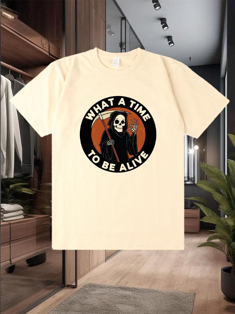 2025 Summer New 100% Pure Cotton Men's T - Shirts Trendy Design