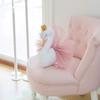 Cute 3D Golden Crown Swan Wall Art Hanging Stuffed Swan Doll Wall Decor for Kids Room