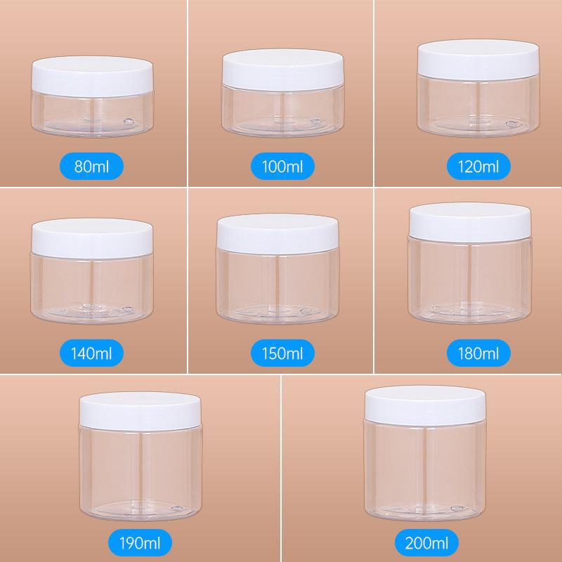 «Банка для крема 100 мл с ПЭТ, алюминиевой крышкой и прозрачная бутылка с широким горлом 250 мл с внутренней крышкой»