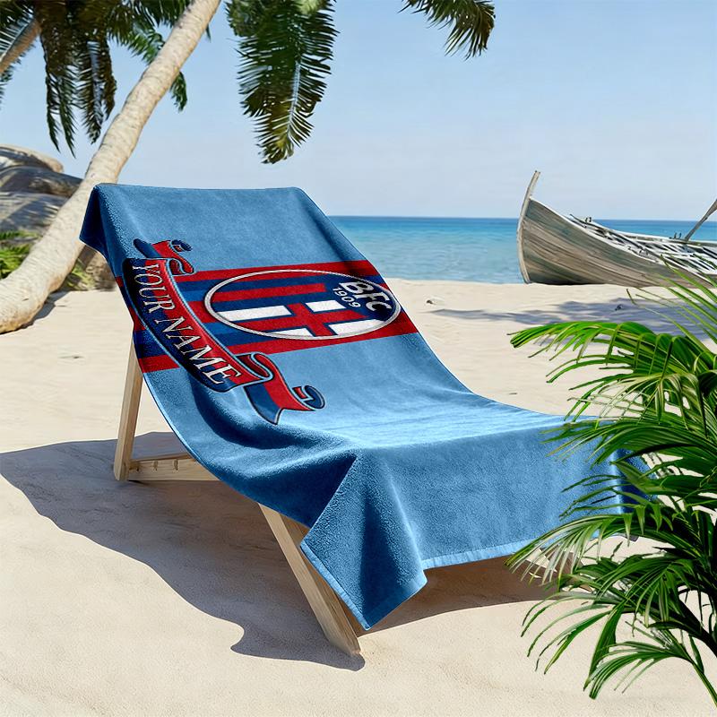 Bologna F.C. 1909 Print Beach Towel, Large Soft Quick Dry Towel for Beach Camping Swimming