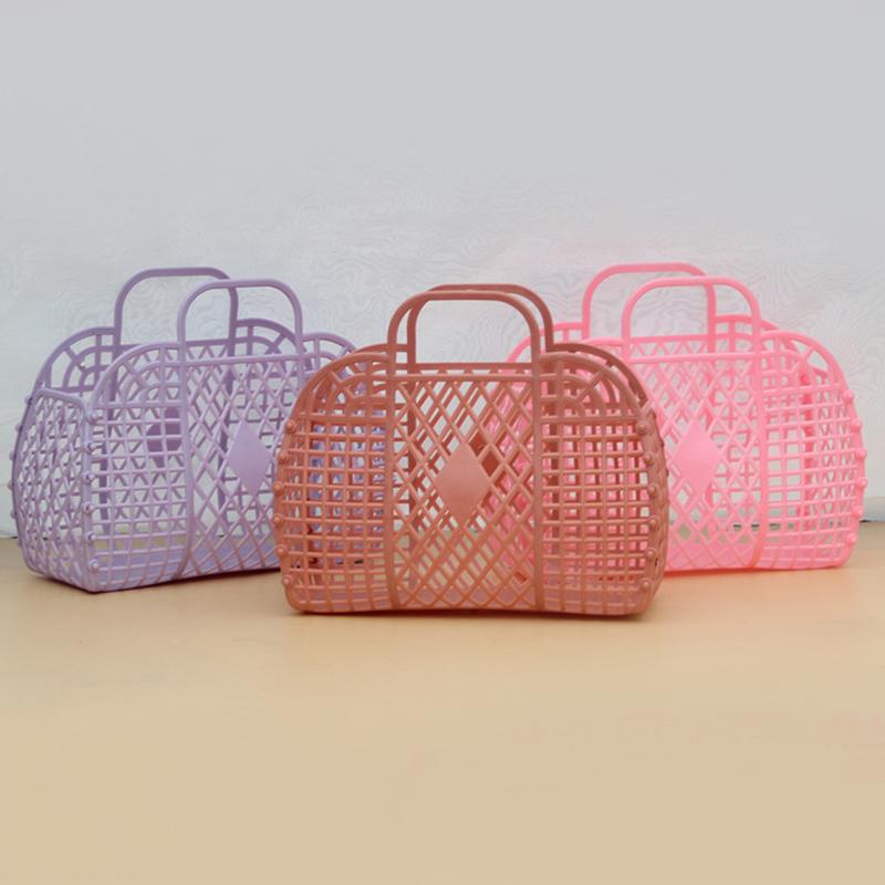 Маленькая пластиковая корзина для хранения, 1 шт., корзина для ванны, корзина для белья, складной органайзер для шампуня, студенческое общежитие