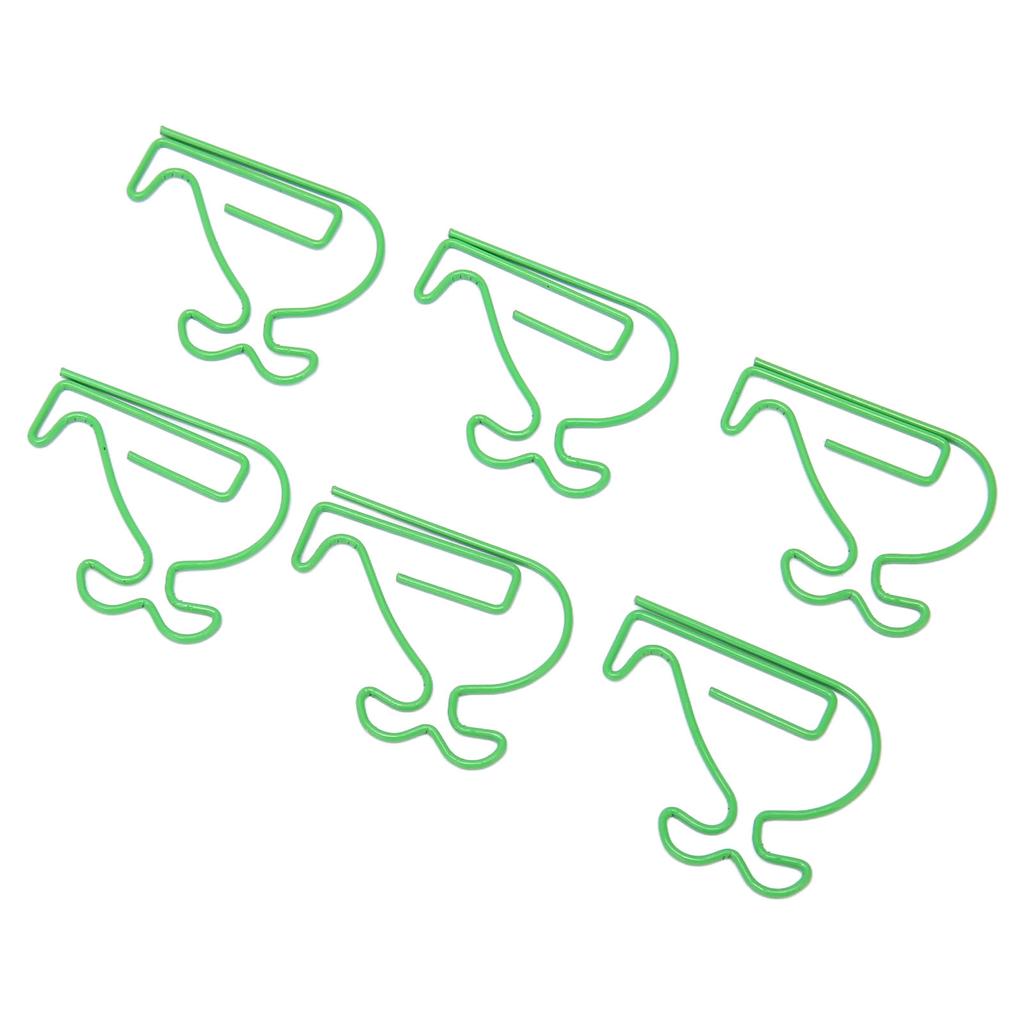 100 шт. Скрепки для бумаги, Изысканный вид кита, Противоскользящие, Милые скрепки для офиса, школы, Зеленые