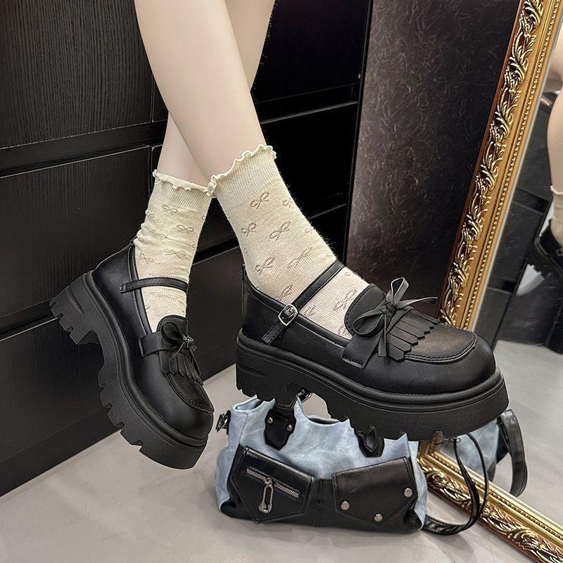 Милый бантик маленькие кожаные туфли женские универсальные ретро британский стиль удобные Мэри Джейн одинарные туфли весна и лето новые модели