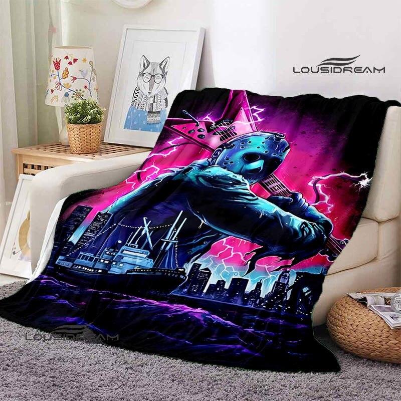 Friday the 13th Jason Print Blanket Fashion Home Decor Flannel Soft Cozy Blanket Home Travel Essential Birthday Gifts