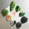 Plant Leaf Pattern Acrylic Refrigerator Magnets - Soft, Magnetic, Decorative Patches