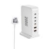 Зарядное устройство USB C 200 Вт Блок быстрой зарядки 6-портовая зарядная станция Кирпичик Зарядное устройство для ноутбука 2 USB+4 Type C для путешествий дома