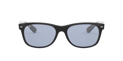 Ray-Ban RB2132F 601/64 55 Солнцезащитные очки NEW WAYFARER - Черный / Сине-серый Низкая посадка на переносице
