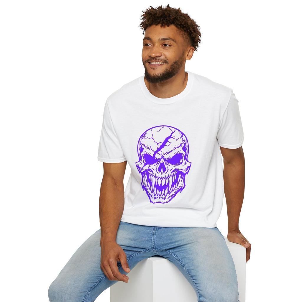 Undead Skull Horror Gothic Monster Evil Fang Dark Unisex Softstyle T-Shirt