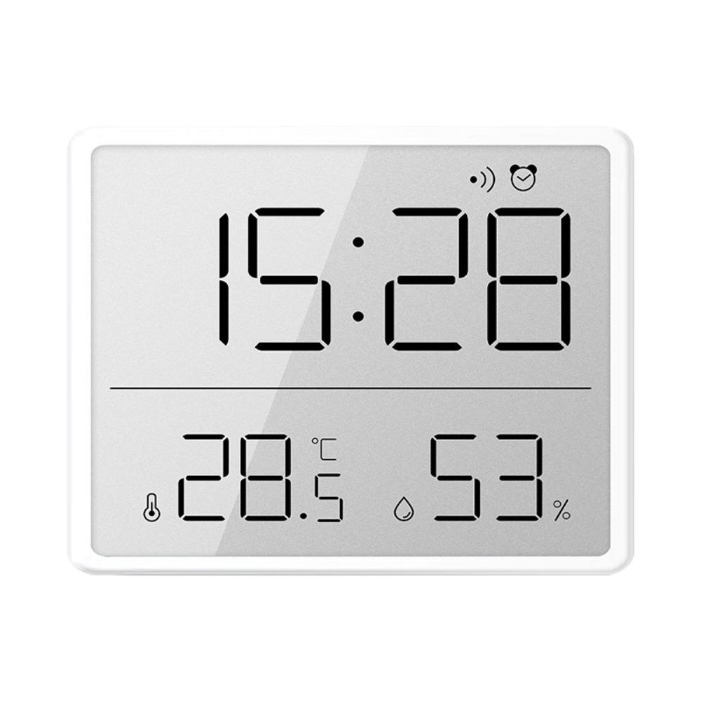Magnetic Temperature Hygrometer Display Screen Table Clock Mini Bedside Desk Clock  Living Room