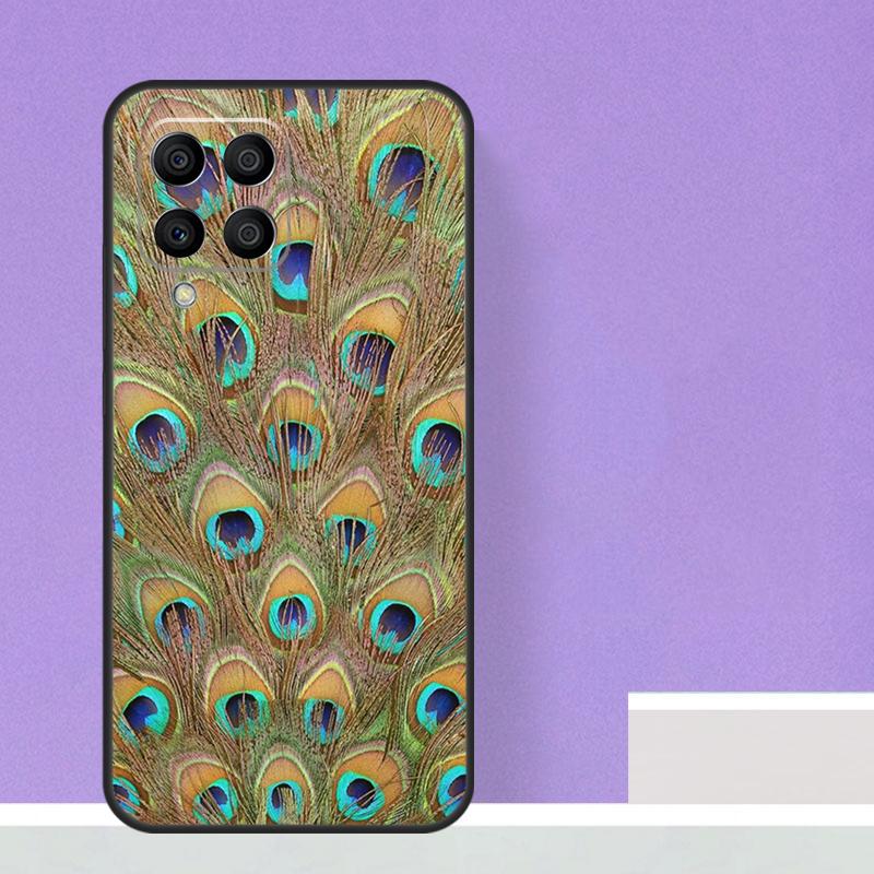 Bird Peacock Feather For Samsung Galaxy M21 M51 M12 M32 M52 M13 M23 M33 M53 M34 M54 M30s M31s M15 M55 M20 Case