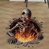 Halloween Wall Stickers 3D Effect Broken Wall Zombies Broken Wall Floor Stickers Pvc Self-Adhesive Bedroom Living Room Horror