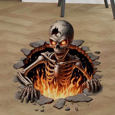 Хэллоуин Наклейки на стену 3D эффект Разбитая стена Зомби Разбитая стена Наклейки на пол ПВХ Самоклеящиеся Спальня Гостиная Ужас