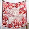 Simple and elegant temperament mulberry silk silk scarf square scarf daily travel with exquisite printed satin silk scarf square scarf