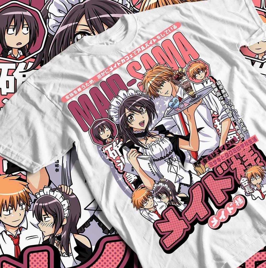Футболка Maid Sama, Аниме Графическая футболка, Топ с японской анимацией для фанатов, Унисекс