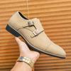 2024Luxury Brand Men Genuine Leather Shoes Suede Stylish Designer Low Heel Loafers Shoes Classi Casual Suede Business Dress Shoe