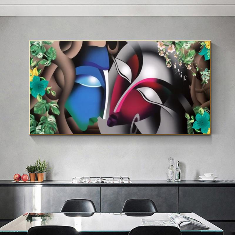 Лорд Радха Кришна постеры и принты Abatract холст картина настенное искусство для гостиной современный домашний декор религия Куадрос