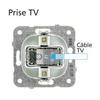 Prise TV - VIKO - Blanc - A assembler - VHF-UHF - 5-862 Mhz