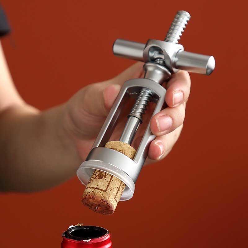 Красный винный штопор из цинкового сплава, открывалка для бутылок