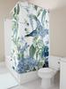 Elegant Blue Bird And Flower Shower Curtain Nature-Inspired Bathroom Decor With Vibrant Colors And Detailed Patterns Easy-Clean