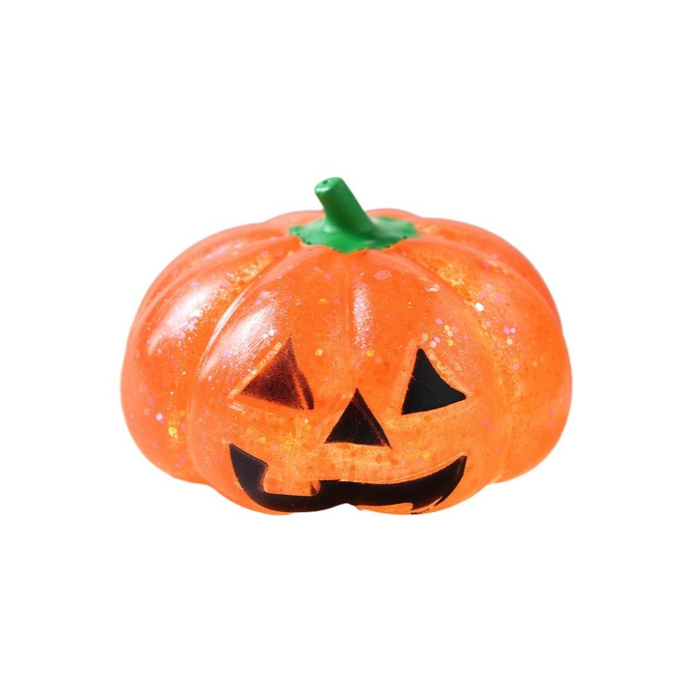 Soft Texture Halloween Pumpkin Squeeze Toy Glittering Fidget Sensory Kids Adults