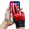 Retro Red Leather Motorcycle Gloves Men Women Breathable Perforated Motorbike Racing Gloves Touch Screen Motocross