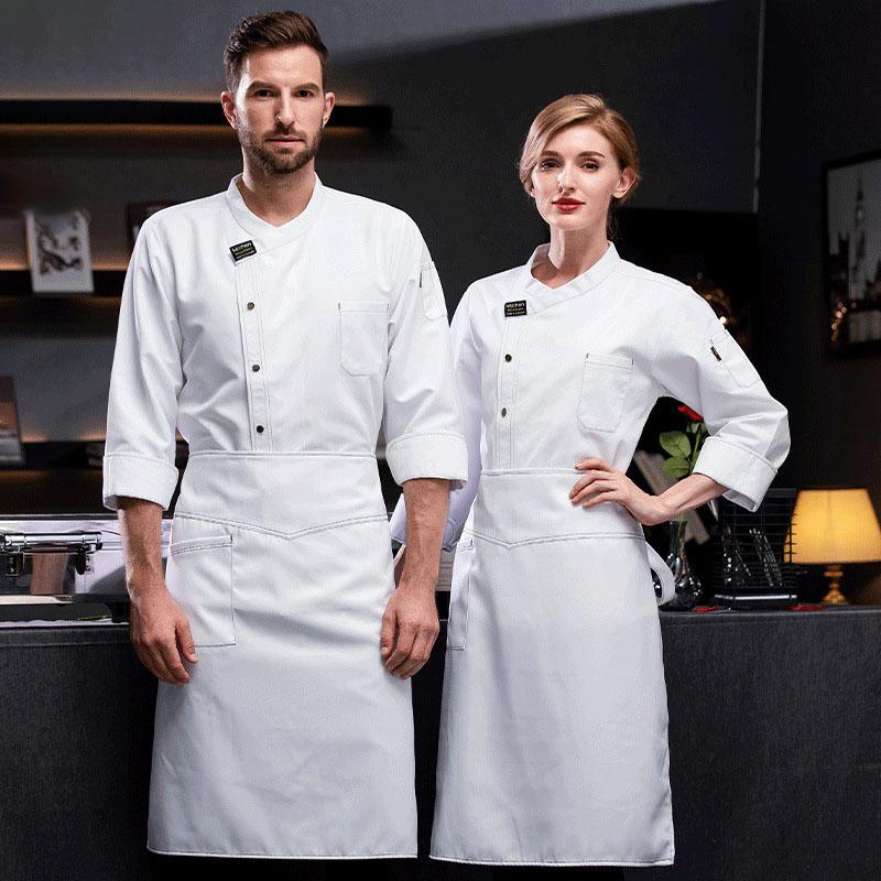 Men and Women Fashion Canteen Restaurant Hotel Chef Work Clothes Long Sleeve Double Breasted Chef Jacket