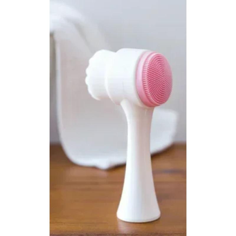 Двусторонняя силиконовая щетка для очищения лица, средство для удаления черных точек, скраб для лица, очиститель пор, отшелушивающее средство
