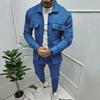 Men's Autumn/Winter Casual Suede Sports Suit - European/American Style