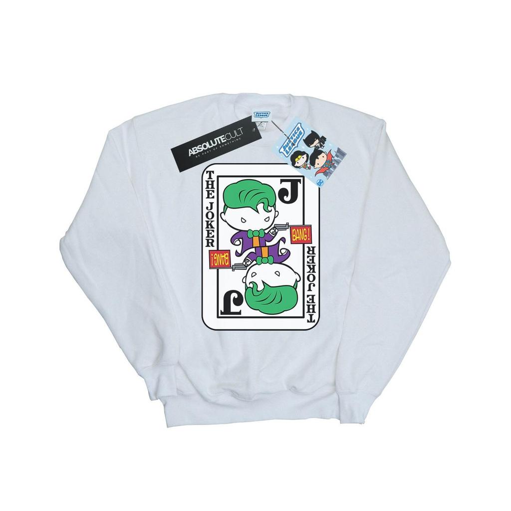 DC Comics Mens Chibi Joker Playing Card Sweatshirt