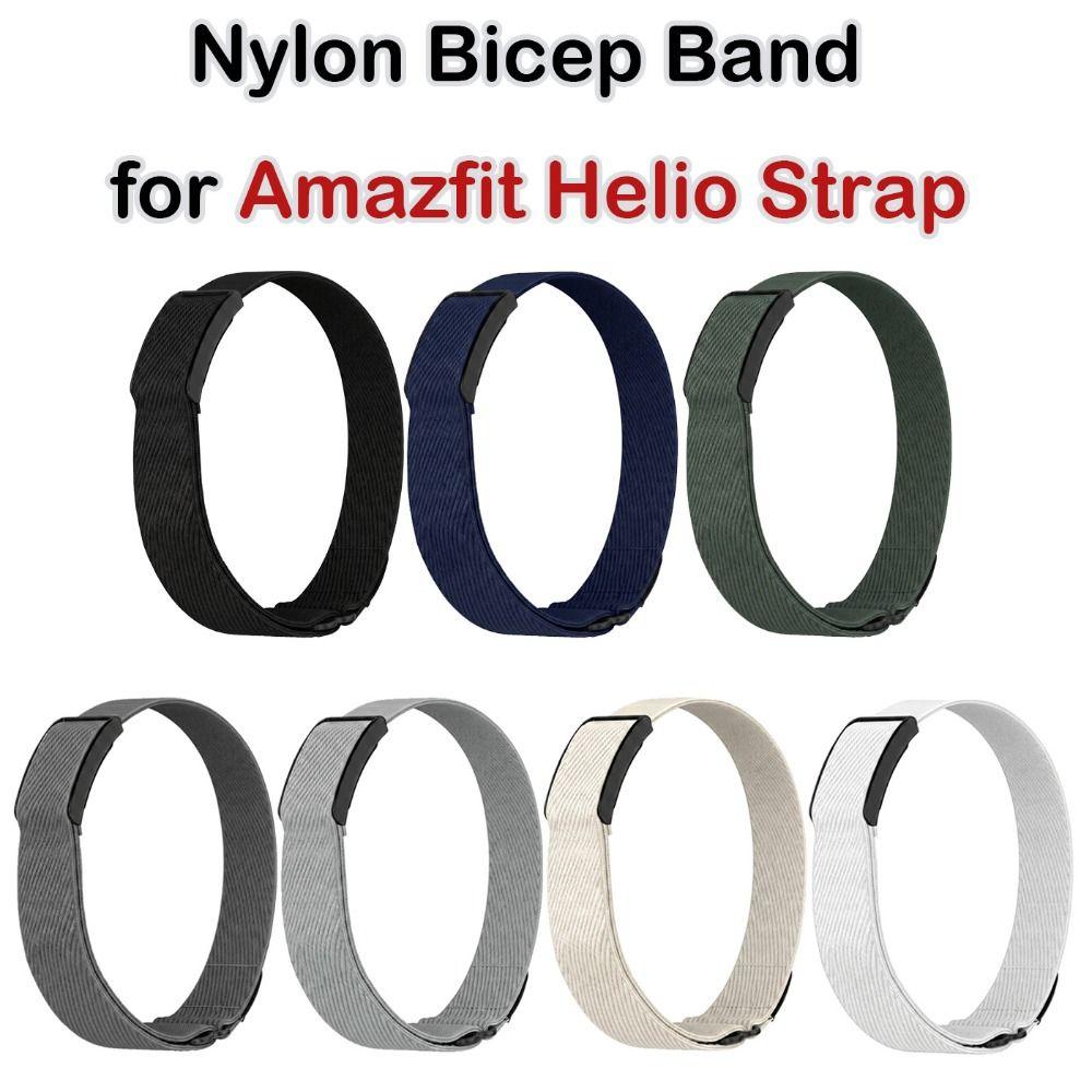 Nylon Elastic Bicep Band Adjustable Sport Arm Strap for Amazfit Helio Strap for Men Women