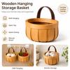 Handwoven Garlic Onion Holder Wood Decorative Storage Container Pantry Organizing