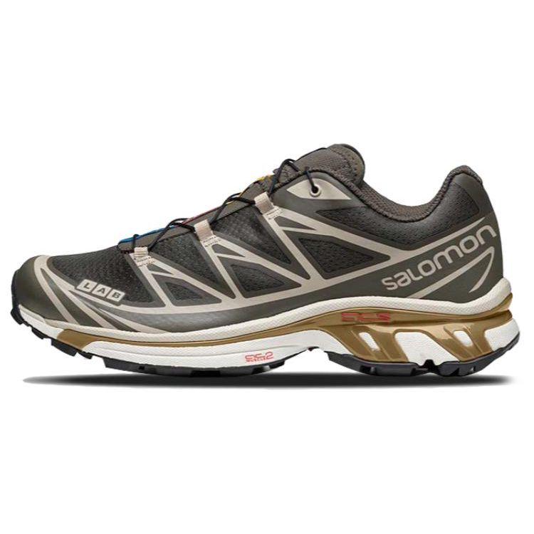 SALOMON XT-6 Mesh TPU Slip Resistant Durable Lightweight Low Top Outdoor Functional Shoes Unisex Shoes Gray Black 471362