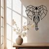 Geometric Elephant Head Metal Wall Art Contemporary Decorative Sculpture for Enhancing Your Living Room Wall Décor